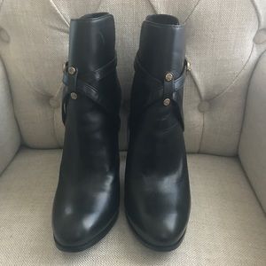 Tory Burch black leather high heel bootie